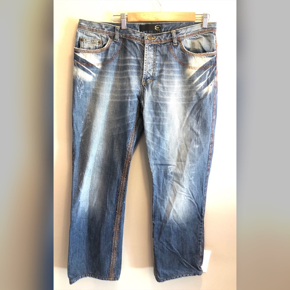 Just Cavalli Ittierre Spa Embroidered Jeans Italy size 18 smaller than us sizing